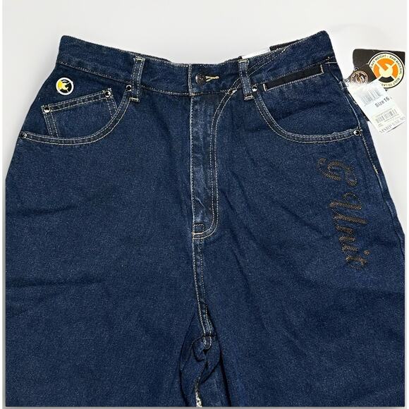 Y2K Vintage G Unit Heavy Weight Baggy Wide Leg Dark Wash Jeans SZ 16 NEW W TAGS - Picture 3 of 8